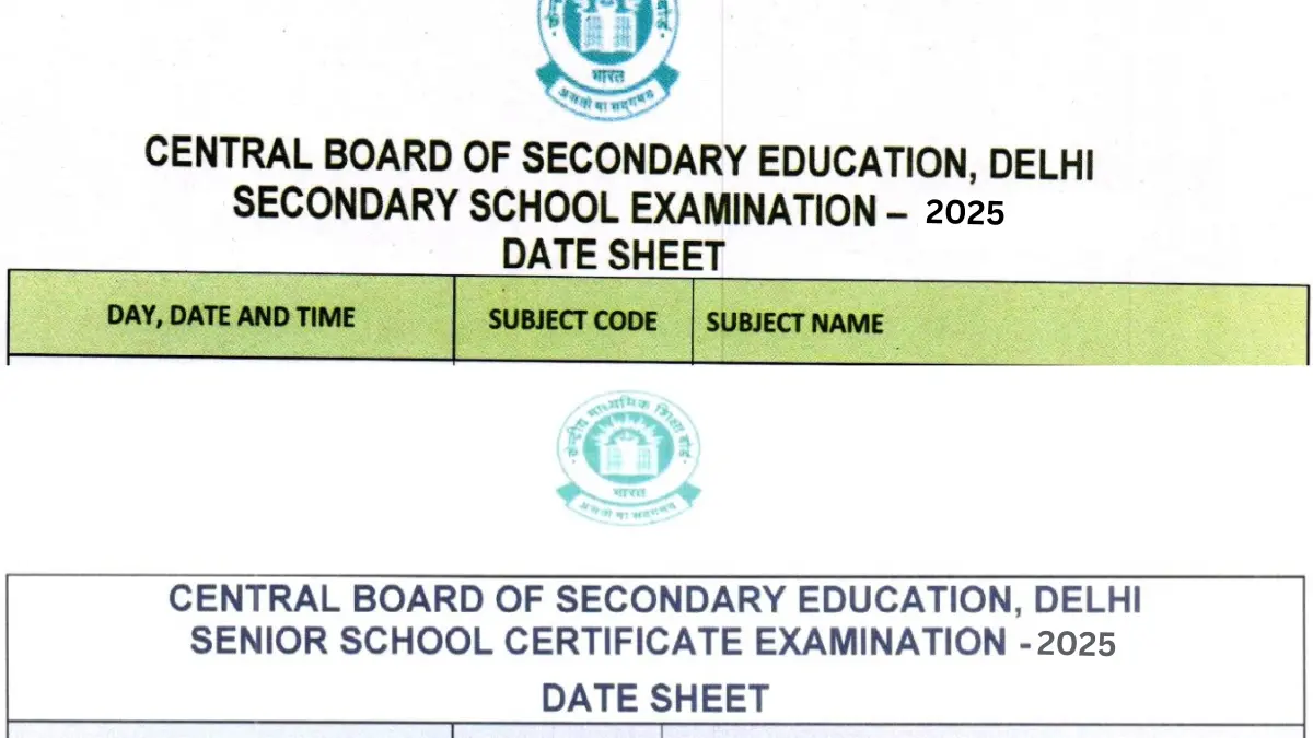 CBSE Date Sheet 2025